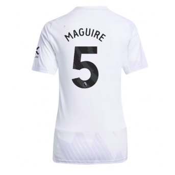 Manchester United Harry Maguire #5 Maglia Gara Trasferta Repliche 2025-26 Donna Maniche Corte